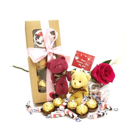 Rabbit & Roses Hand Bouquet | VA16 - Jade Valley Gifts & Floral Design Centre