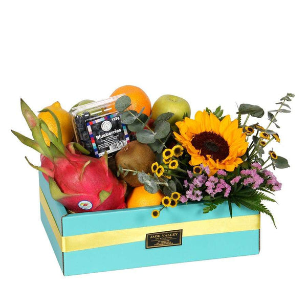 Sunflower & Fruits Get Well Hamper | FF147 - Jade Valley Gifts & Floral Design Centre