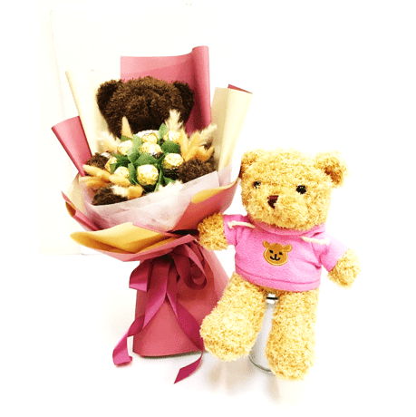 Teddy Bear with Ferrero Rocher | GT255 - Jade Valley Gifts & Floral Design Centre