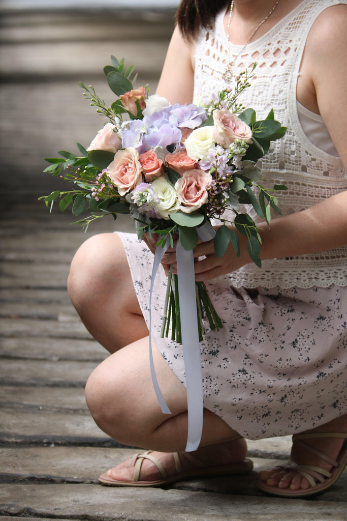 Wedding Bridal Bouquet with corsage | WDB27 - Jade Valley Gifts & Floral Design Centre