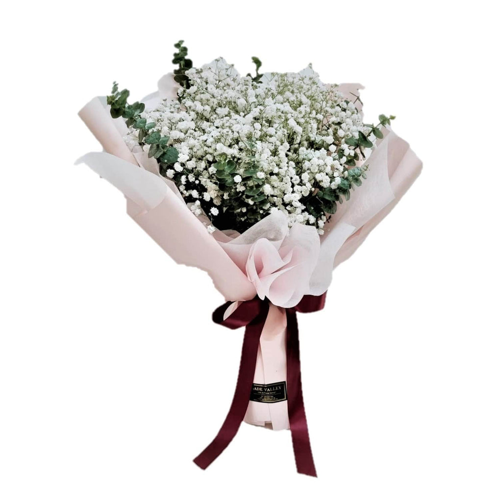 White Baby's Breath Hand Bouquet | BQ155 - Jade Valley Gifts & Floral Design Centre