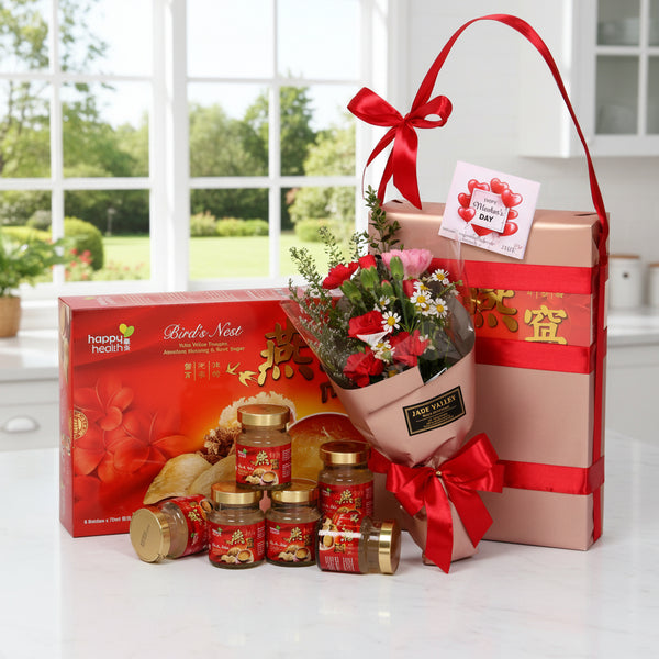 Bird's Nest with Flowers Bouquet | HF233 - Jade Valley Gifts & Floral Design Centre