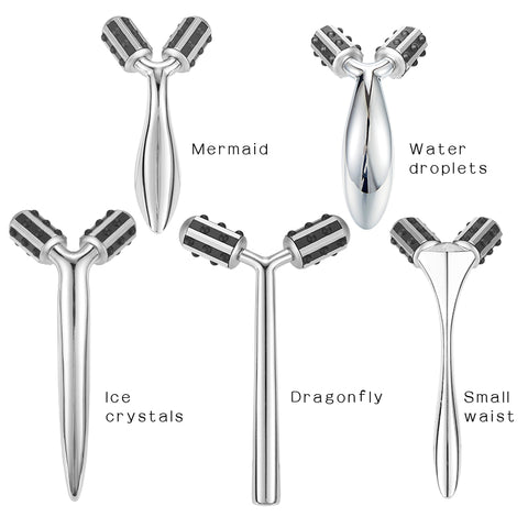 Black Germanium Y-shaped Body/Face Roller |CSR9 - Jade Valley Gifts & Floral Design Centre