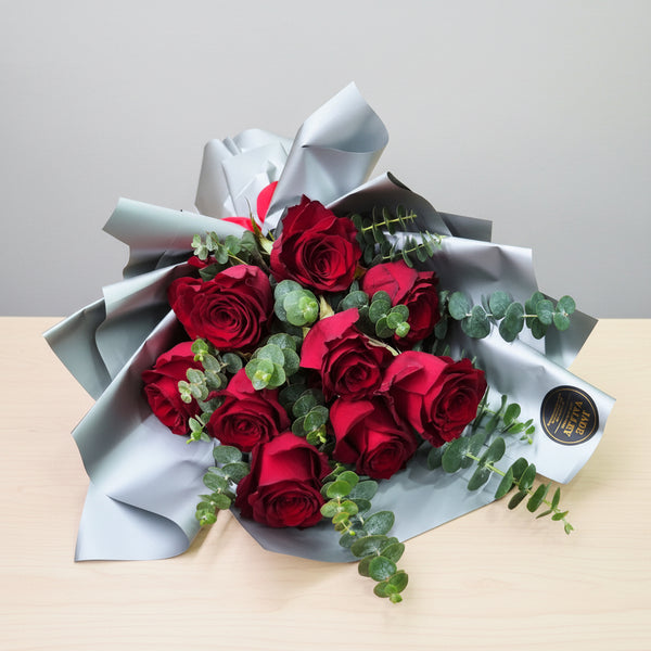 Valentine's Day Rose Bouquet | 10 Fresh Cut Stalks | VT1 - Jade Valley Gifts & Floral Design Centre