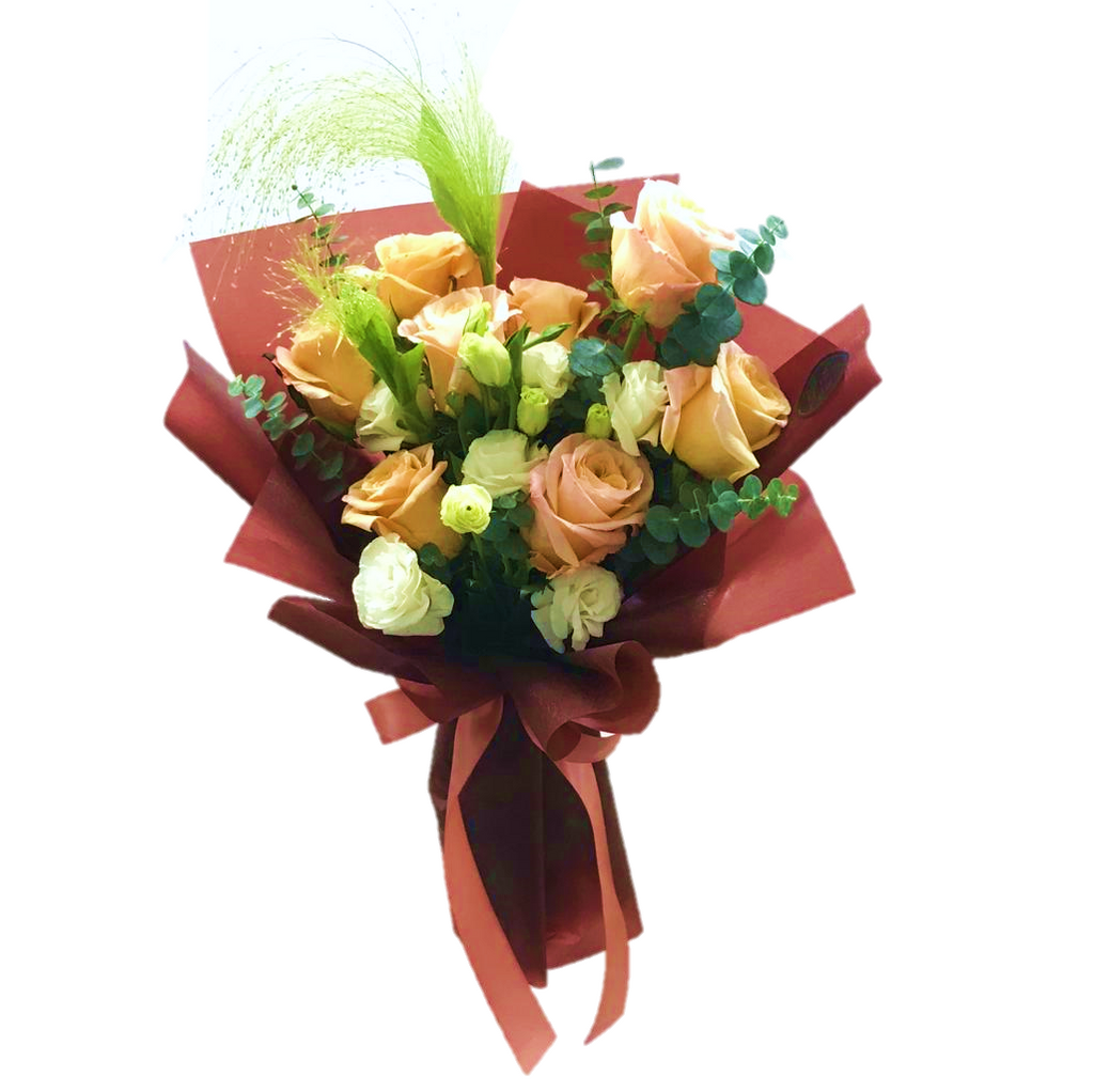 Valentine's Day Rose Bouquet | Fresh-Cut Pastel Roses | VT2 - Jade Valley Gifts & Floral Design Centre