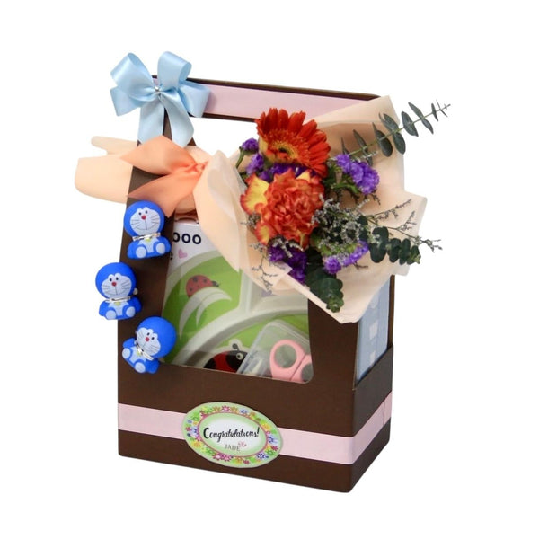 Baby Dinning Set with flower Hamper | B308 - Jade Valley Gifts & Floral Design Centre