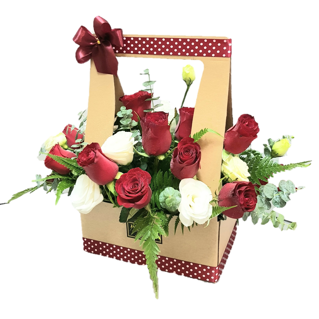 Valentine's Day Rose & Eustoma Bouquet | Easy to Carry & Display | VT9 - Jade Valley Gifts & Floral Design Centre