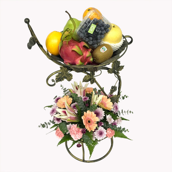 Fruit & Flowers Get Well in Fruit Stand | FF173 - Jade Valley Gifts & Floral Design Centre