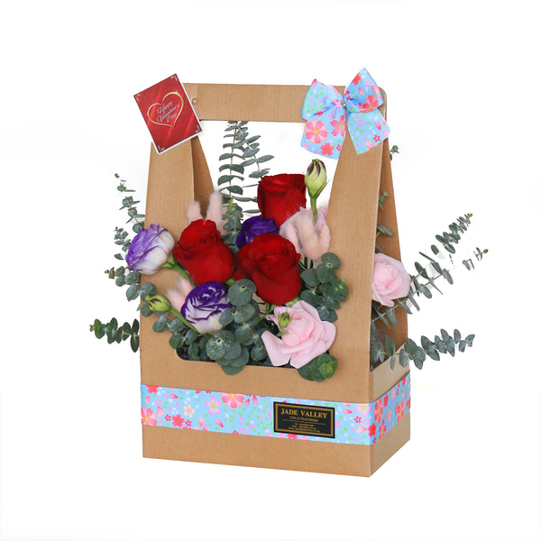 Rose & Eustoma Bouquet | 3 roses | V52 - Jade Valley Gifts & Floral Design Centre