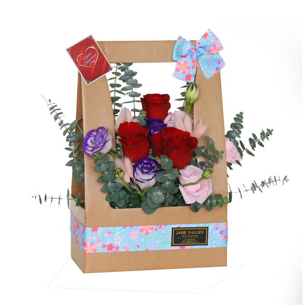 Rose & Eustoma Bouquet | 3 roses | V52 - Jade Valley Gifts & Floral Design Centre
