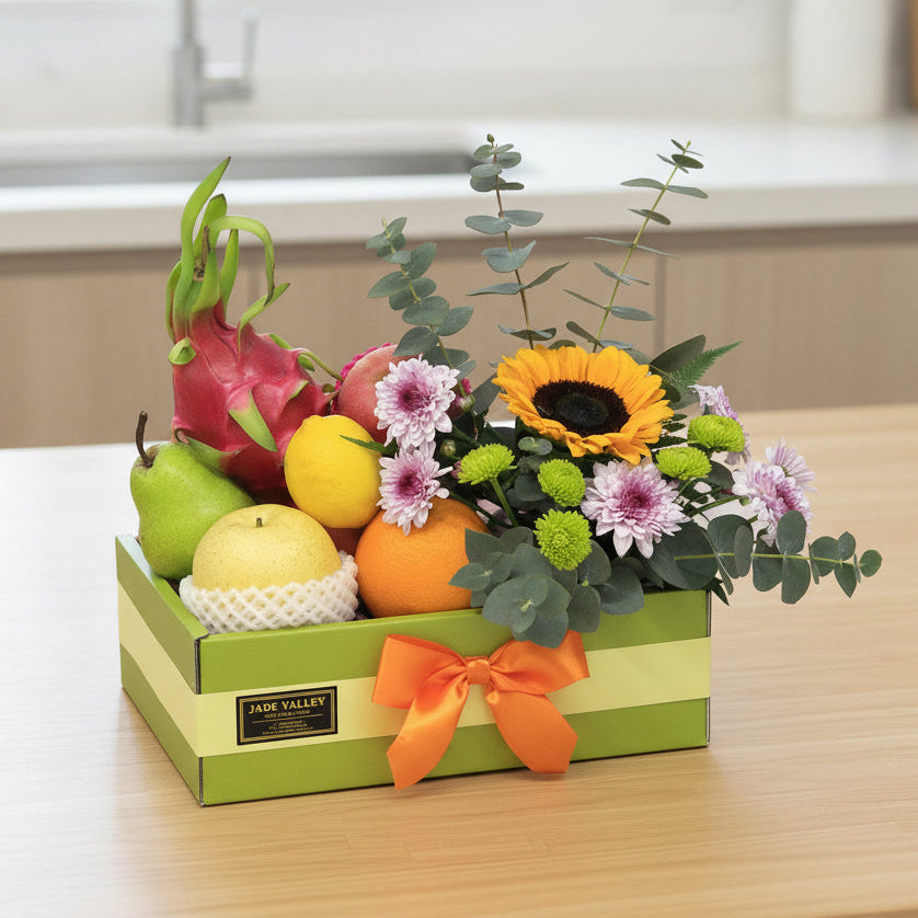 Fruits & Sunflowers Get Well Hamper | FF147 - Jade Valley Gifts & Floral Design Centre