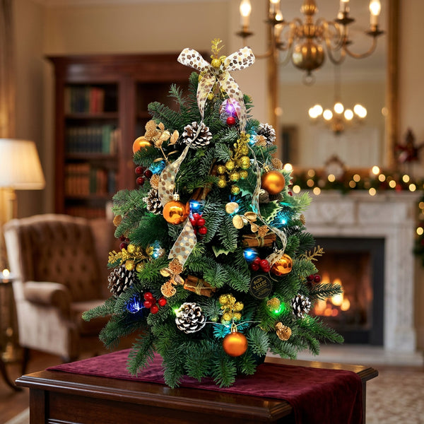 Christmas Flowers Tree with Star Lights| MF73 - Jade Valley Gifts & Floral Design Centre
