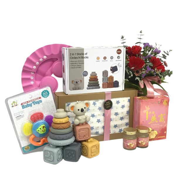 Baby Hamper Essentials with Bird's Nest | B292 - Jade Valley Gifts & Floral Design Centre