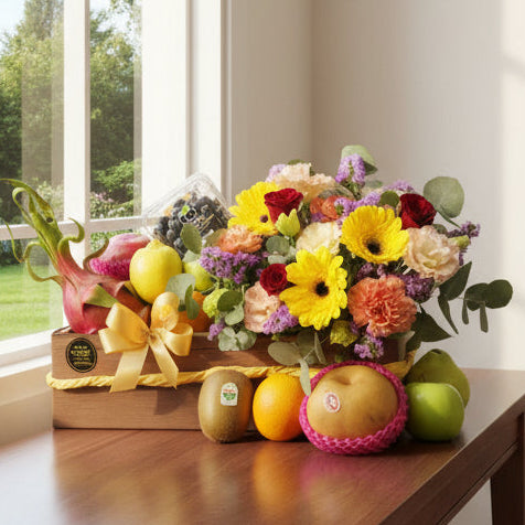 Fruit & Flowers Get Well Basket | FF169 - Jade Valley Gifts & Floral Design Centre