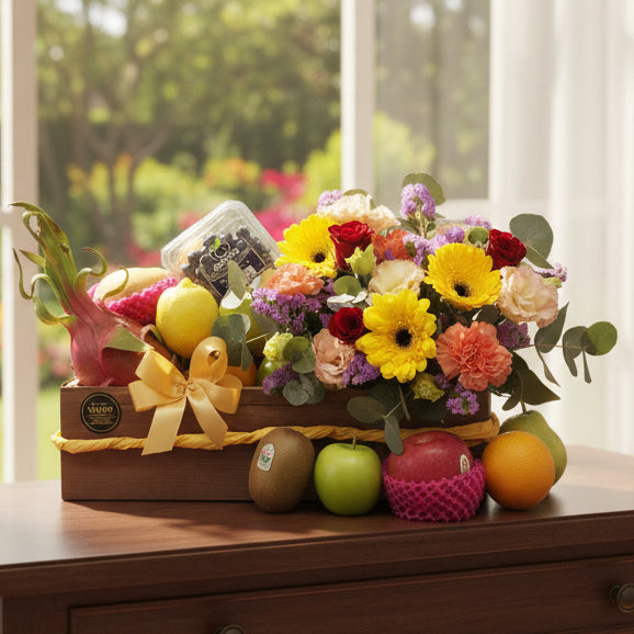 Fruit & Flowers Get Well Basket | FF169 - Jade Valley Gifts & Floral Design Centre