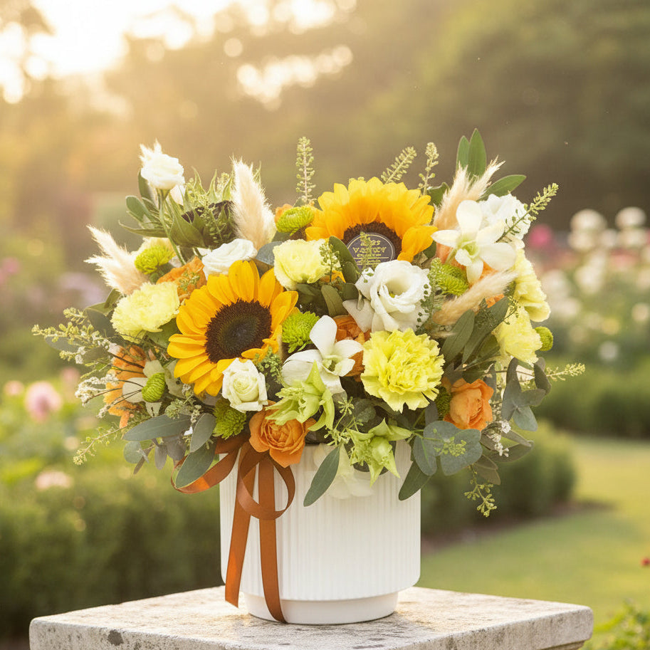 Sunflowes & Roses Flowers | TB160 - Jade Valley Gifts & Floral Design Centre