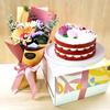 Cake with Flower Bouquet | MD118 - Jade Valley Gifts & Floral Design Centre