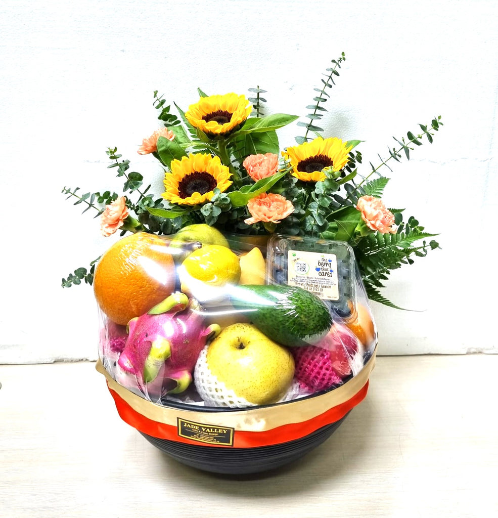 Fruits & Flowers Get Well Hamper | FF155 - Jade Valley Gifts & Floral Design Centre