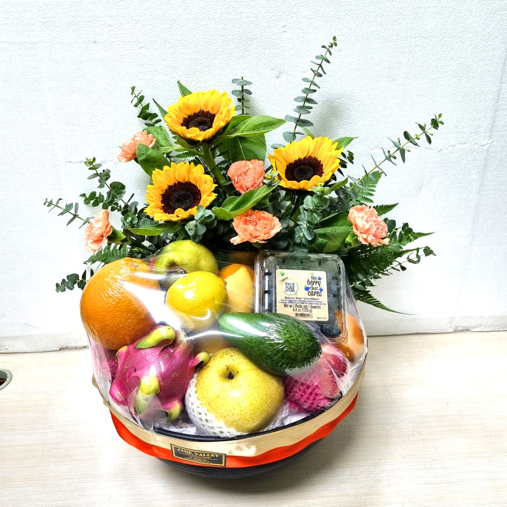 Fruits & Flowers Get Well Hamper | FF155 - Jade Valley Gifts & Floral Design Centre