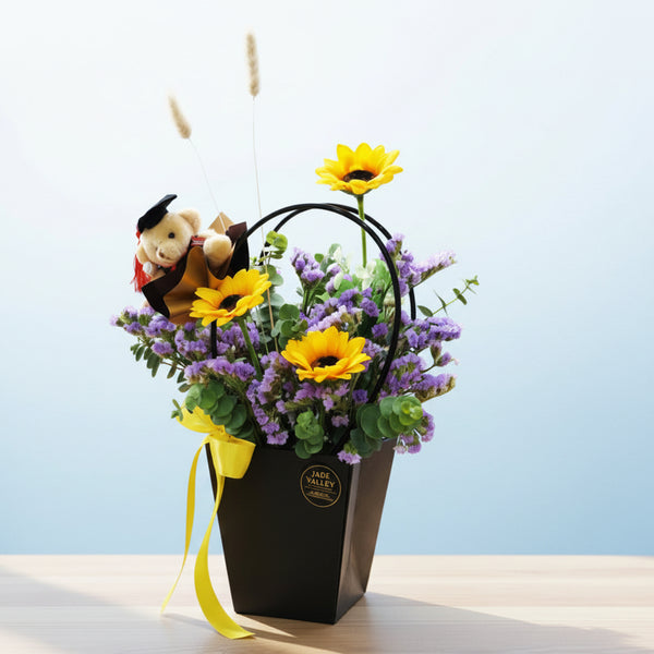 Graduation Flowers and Graduation Bear | GT260 - Jade Valley Gifts & Floral Design Centre
