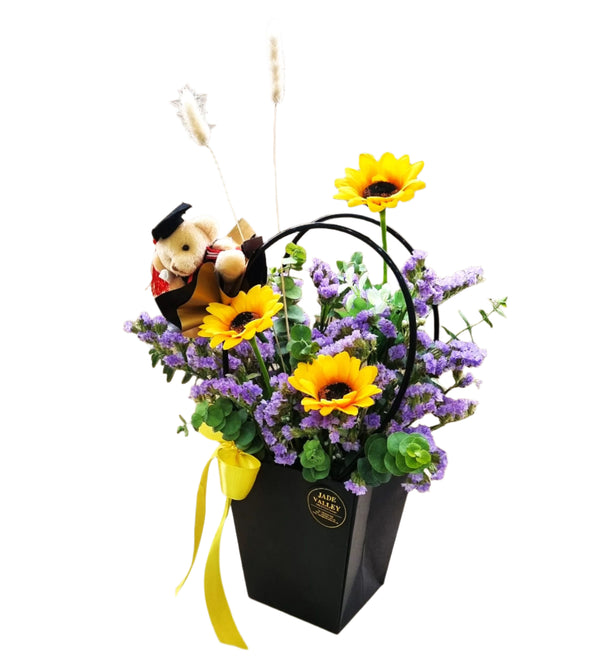 Graduation Flowers and Graduation Bear | GT260 - Jade Valley Gifts & Floral Design Centre