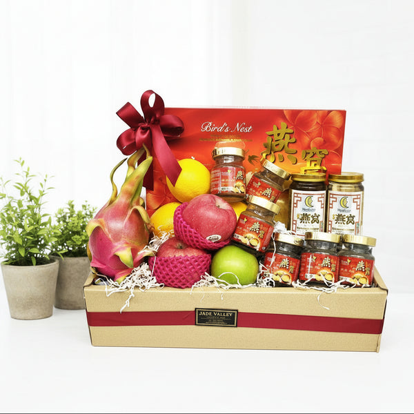 Fruit Basket with Bird's Nest | HF252 - Jade Valley Gifts & Floral Design Centre