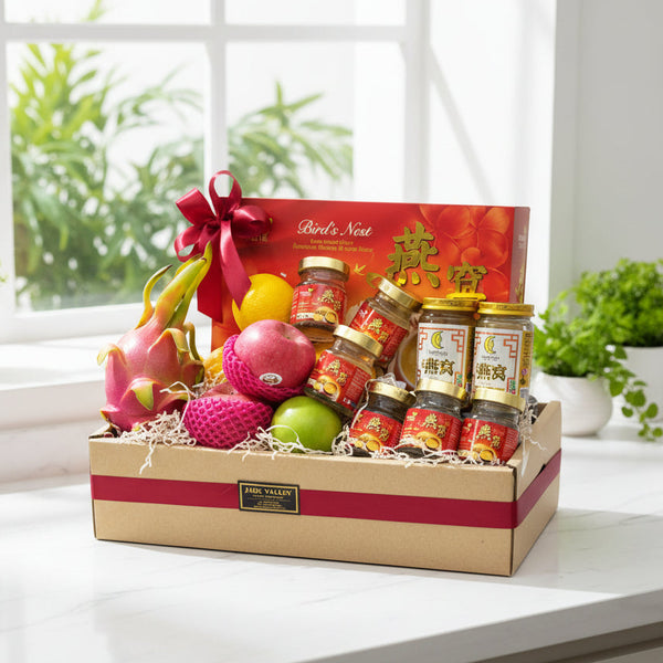 Fruit Basket with Bird's Nest | HF252 - Jade Valley Gifts & Floral Design Centre