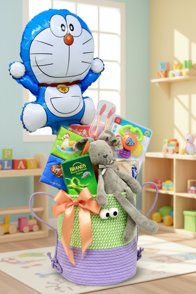 Baby Hamper with Toy Box & Balloon | B301 - Jade Valley Gifts & Floral Design Centre