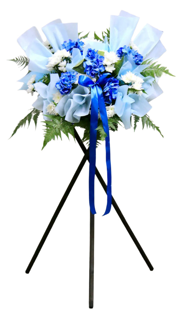 Condolence Wreath on Tripod Stand | W650 - Jade Valley Gifts & Floral Design Centre