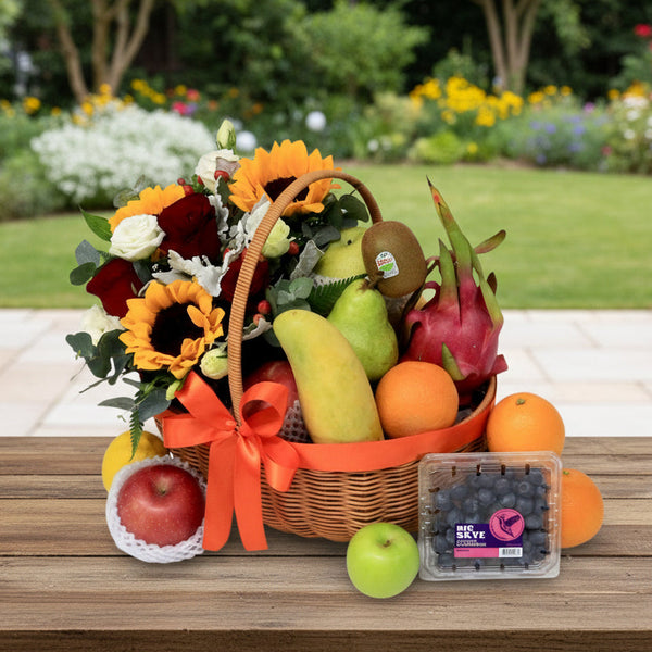 Fruit & Flowers Get Well Hamper | FF155 - Jade Valley Gifts & Floral Design Centre