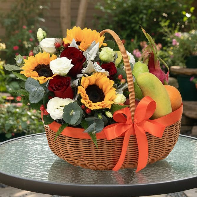 Fruit & Flowers Get Well Hamper | FF155 - Jade Valley Gifts & Floral Design Centre
