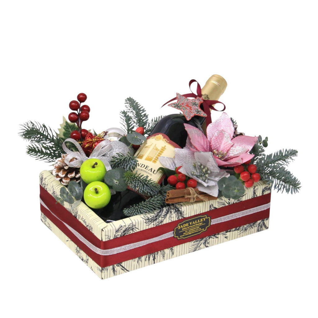 Christmas Floral & Wine | MF68 - Jade Valley Gifts & Floral Design Centre