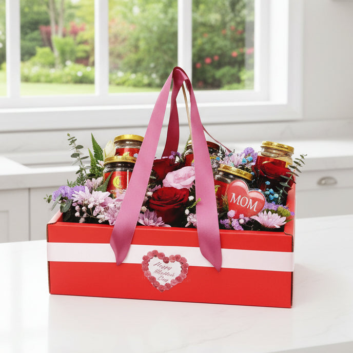 Premium Bird's Nest with Fresh Cut Flowers | MD95 - Jade Valley Gifts & Floral Design Centre