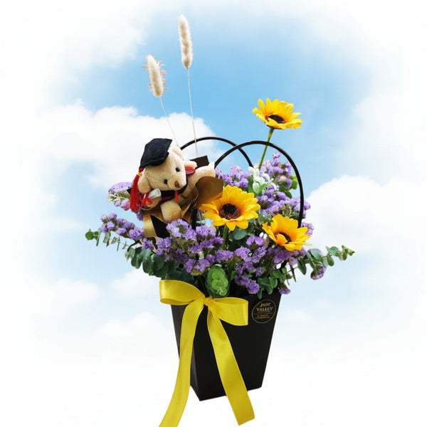Graduation Flowers and Graduation Bear | GT260 - Jade Valley Gifts & Floral Design Centre
