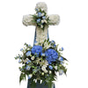 Cross Wreath with Hydranga & Eustoma | C438 - Jade Valley Gifts & Floral Design Centre