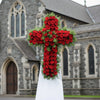 Cross Wreath with All Red Roses | C439 - Jade Valley Gifts & Floral Design Centre