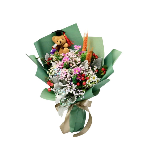 Graduation Mini Hand Bouquet | BQ141 - Jade Valley Gifts & Floral Design Centre