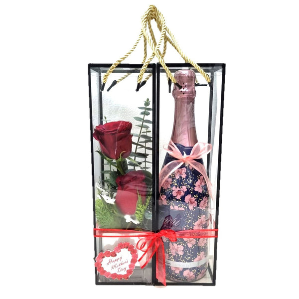 Roses with Moscato Wine| MD117 - Jade Valley Gifts & Floral Design Centre
