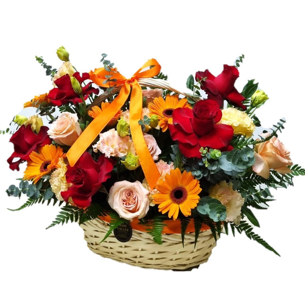Basket of Roses | MD111 - Jade Valley Gifts & Floral Design Centre
