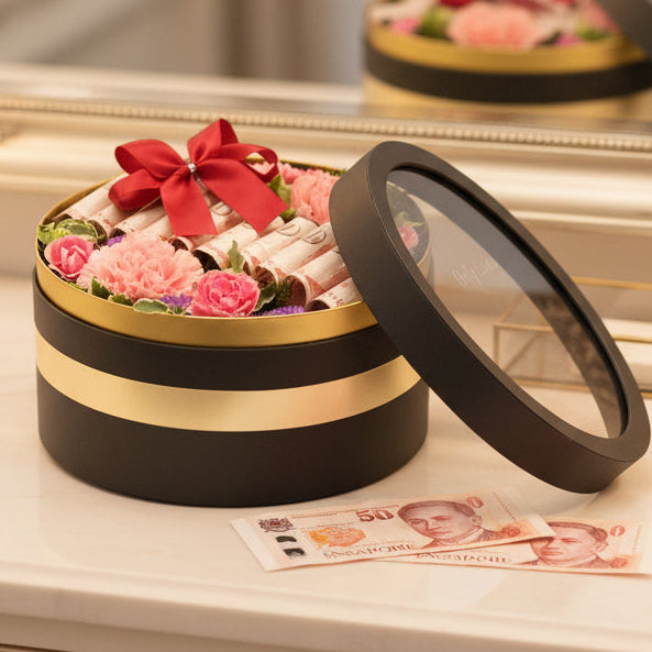 Money Box Flowers | MD120 - Jade Valley Gifts & Floral Design Centre