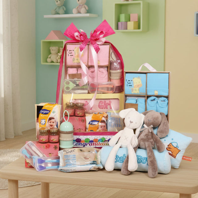 Baby Essentials Hamper - Boy & Girl Options | B265 - Jade Valley Gifts & Floral Design Centre