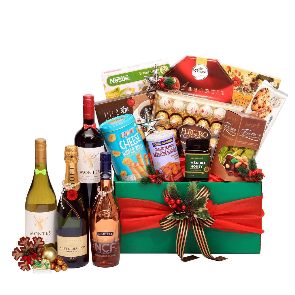 Celebrate Christmas Hamper with Premium Wines | MA225 - Jade Valley Gifts & Floral Design Centre