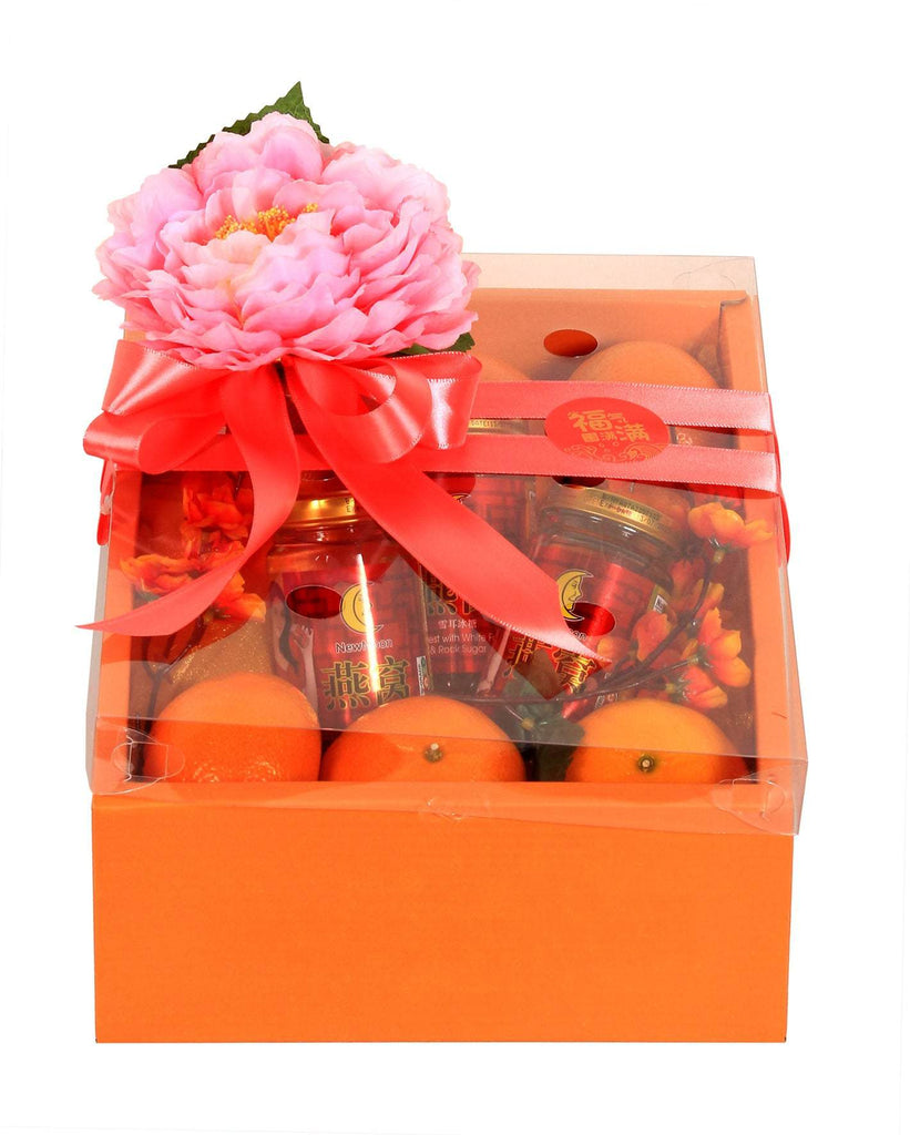 CNY 8 Mandarin Oranges with Bird's Nest | CN335 - Jade Valley Gifts & Floral Design Centre