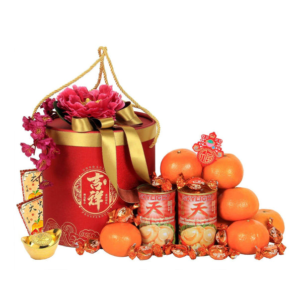 CNY 8 Mandarin Oranges with Skylight Abalone | CN333 - Jade Valley Gifts & Floral Design Centre