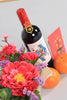 CNY Mandarin Oranges, Flowers & Chilean Wine Hamper | CN331 - Jade Valley Gifts & Floral Design Centre
