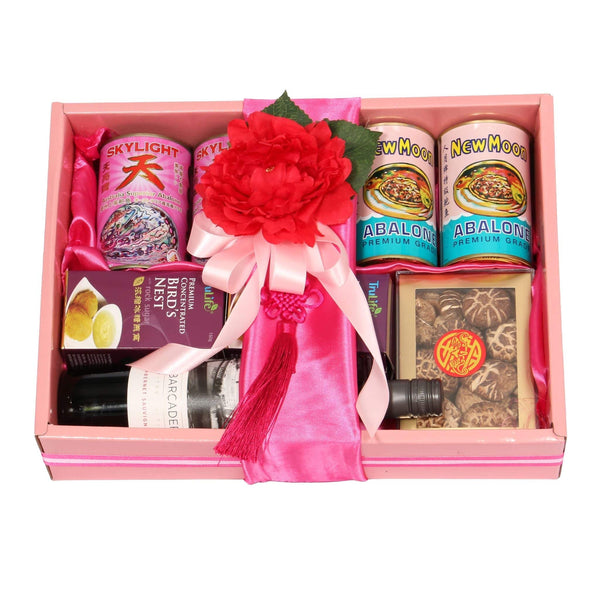 CNY Premium Gift Hamper | New Moon Abalone & Wines | CB376 - Jade Valley Gifts & Floral Design Centre