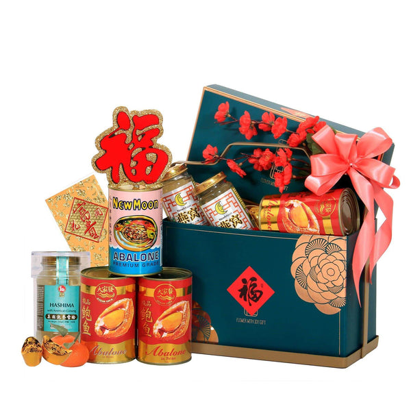 CNY Premium Hamper | New Moon Abalone & Hashima | CB368 - Jade Valley Gifts & Floral Design Centre