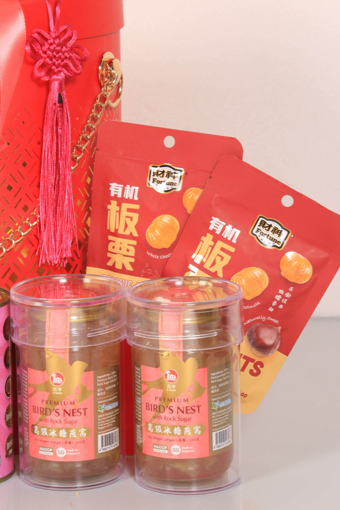 CNY Premium Hamper |  Skylight & New Moon Superior Abalone + Ji Yang Bird's Nest | CB373 - Jade Valley Gifts & Floral Design Centre