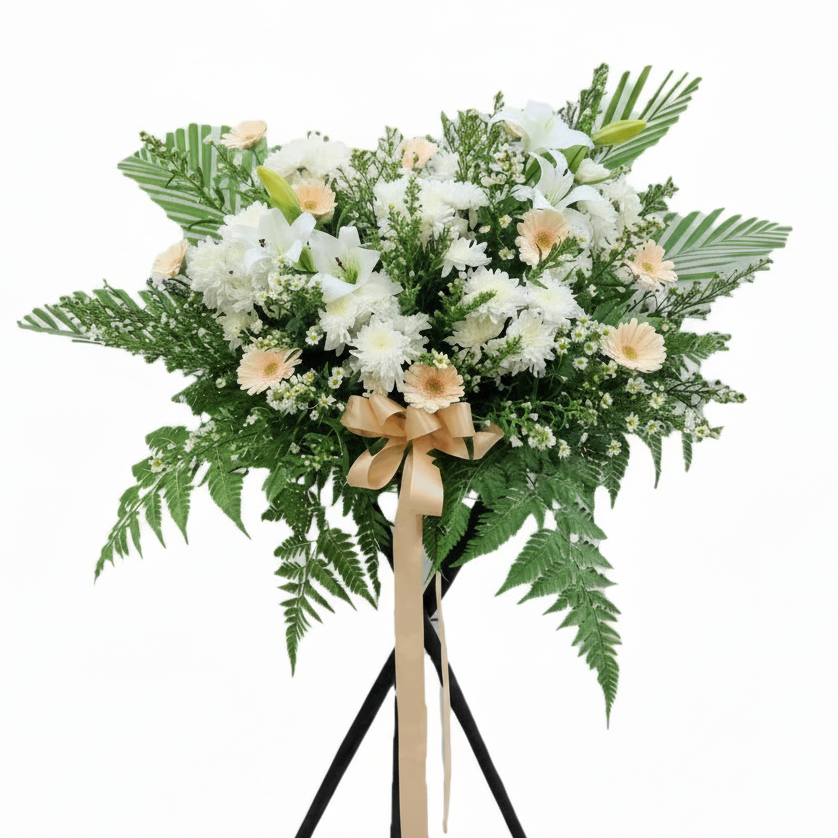 Condolence Wreath on Tripod Stand | W588 - Jade Valley Gifts & Floral Design Centre