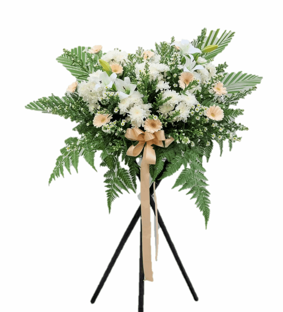 Condolence Wreath on Tripod Stand | W588 - Jade Valley Gifts & Floral Design Centre